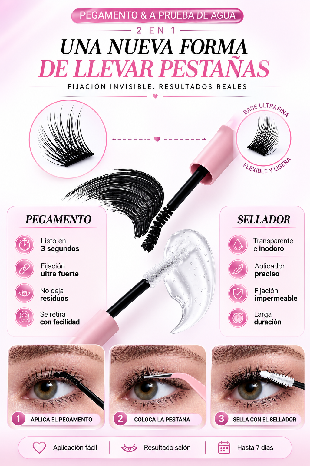 Kit de Extensiones de Pestañas DIY